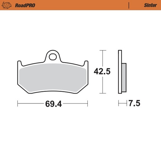 [405602] Moto-Master: Brake pad RoadPro | Sinter rear