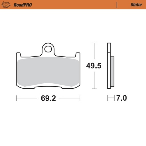 [406001] Moto-Master : Brake pad RoadPro | Sinter front