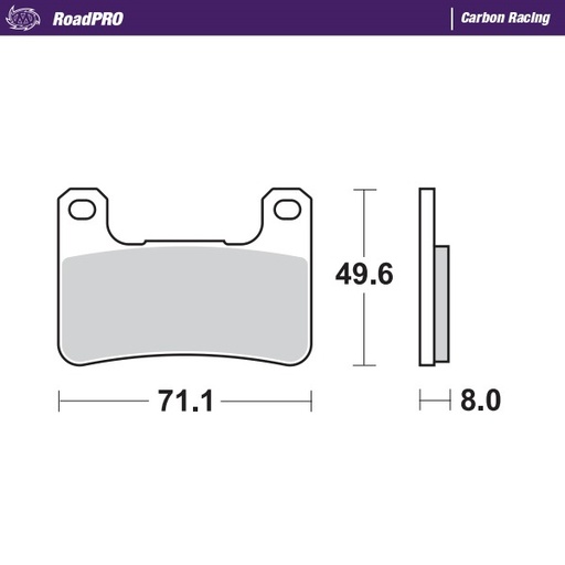 [406306] Moto-Master :  Brake pad RoadPRO Carbon Racing