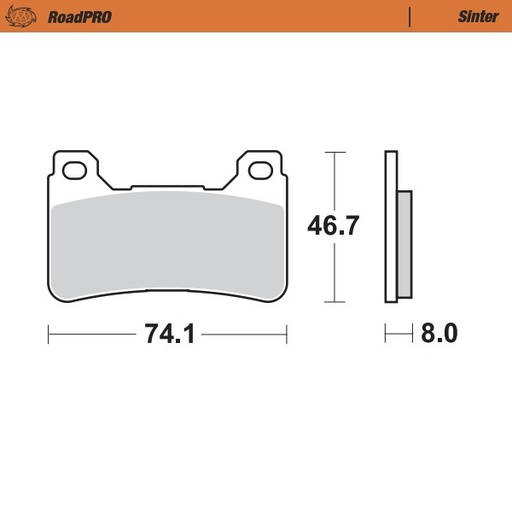 [406401] Brake pad RoadPRO Sinter front