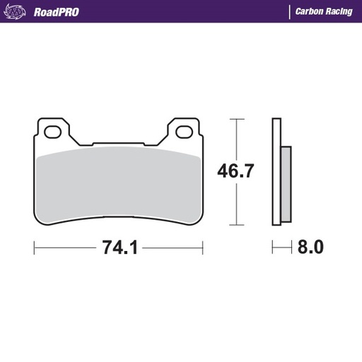 [406406] Moto-Master : Brake pad RoadPro | Carbon Racing