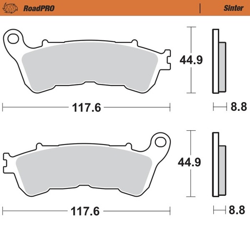 [406502] Moto-Master: Brake pad RoadPro | Sinter rear