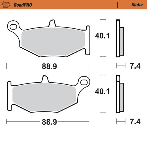 [406602] Moto-Master: Brake pad RoadPro | Sinter rear