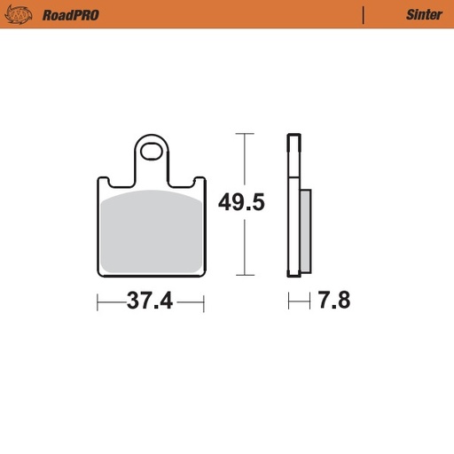 [406801] Brake pad RoadPRO Sinter front