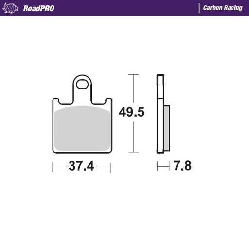 [406806] Moto-Master :  Brake pad RoadPRO Carbon Racing