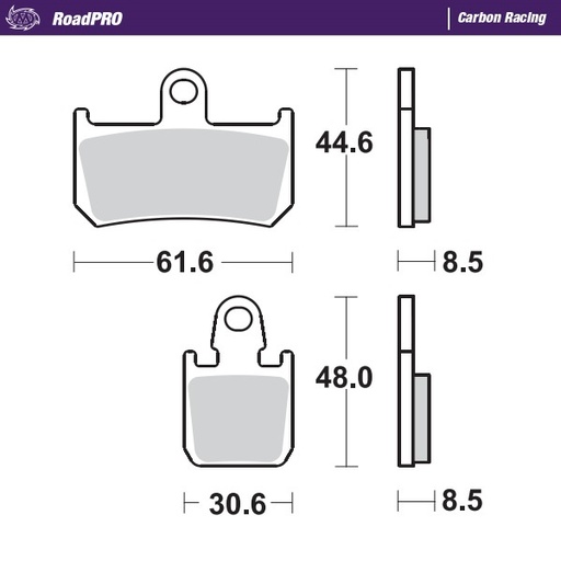 [406906] Moto-Master : Brake pad RoadPro | Carbon Racing