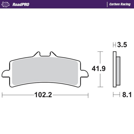 [407006] Moto-Master: Brake pad RoadPro | Carbon Racing