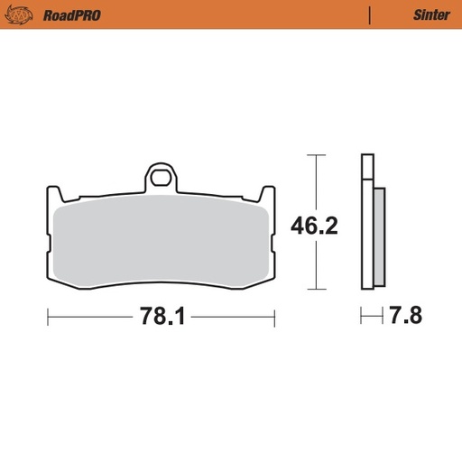 [407301] Brake pad RoadPRO Sinter front