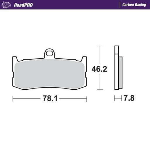 [407306] Moto-Master : Brake pad RoadPro | Carbon Racing