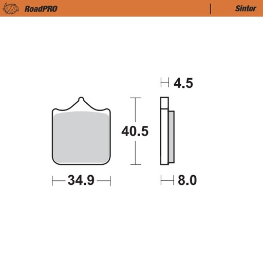 [407501] Brake pad RoadPRO Sinter front
