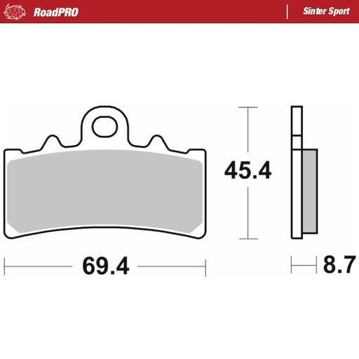 [407605] Moto-Master :  Brake pad RoadPRO Sinter Sport