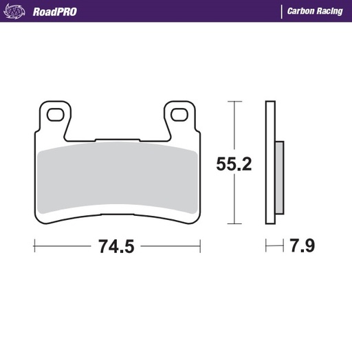 [407906] Moto-Master : Brake pad RoadPro | Carbon Racing