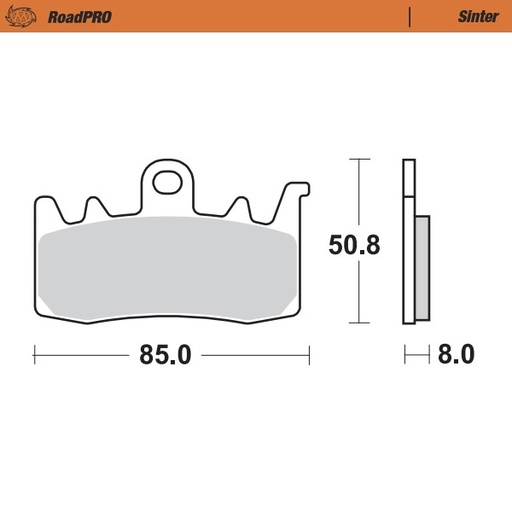 [408001] Brake pad RoadPRO Sinter front
