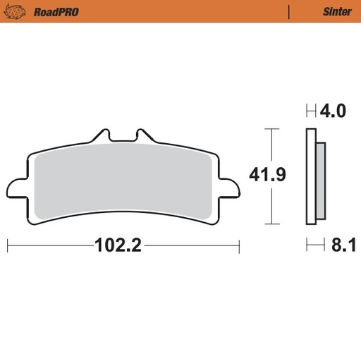 [408101] Moto-Master : Brake pad RoadPro | Sinter front