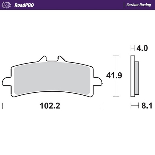 [408106] Moto-Master :  Brake pad RoadPRO Carbon Racing