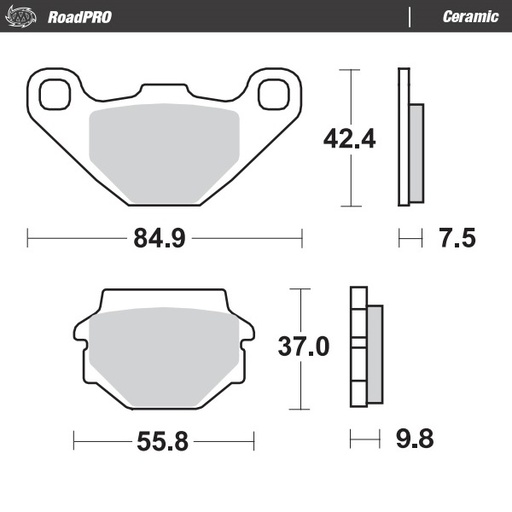 [408204] Moto-Master :  Brake pad RoadPRO Ceramic