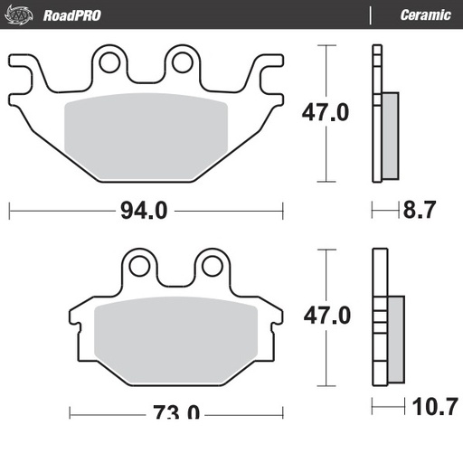 [409004] Moto-Master : Brake pad RoadPro | Ceramic