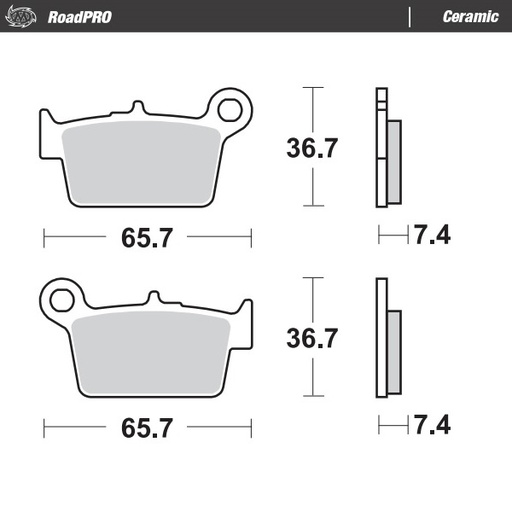 [409104] Moto-Master: Brake pad RoadPro | Ceramic