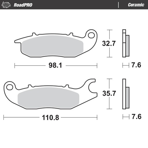 [409704] Moto-Master :  Brake pad RoadPRO Ceramic