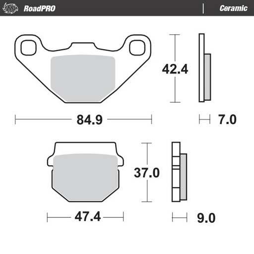 [409904] Moto-Master :  Brake pad RoadPRO Ceramic