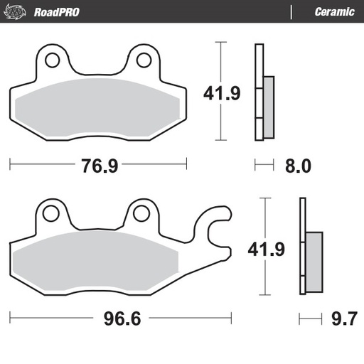 [410204] Moto-Master :  Brake pad RoadPRO Ceramic