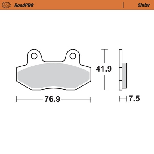 [410301] Moto-Master : Brake pad RoadPro | Sinter front