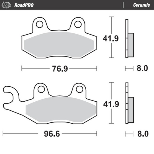 [410504] Moto-Master : Brake pad RoadPro | Ceramic