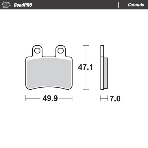[410804] Moto-Master :  Brake pad RoadPRO Ceramic