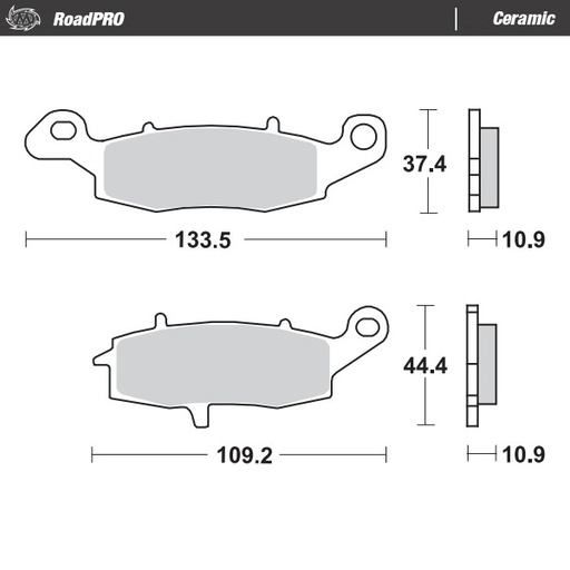 [410904] Moto-Master :  Brake pad RoadPRO Ceramic
