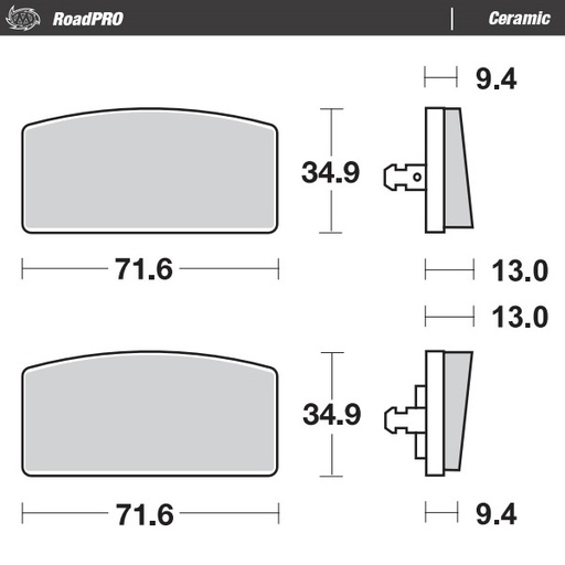 [411004] Moto-Master : Brake pad RoadPro | Ceramic