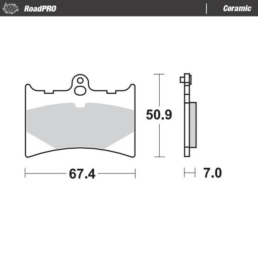[411104] Moto-Master: Brake pad RoadPro | Ceramic