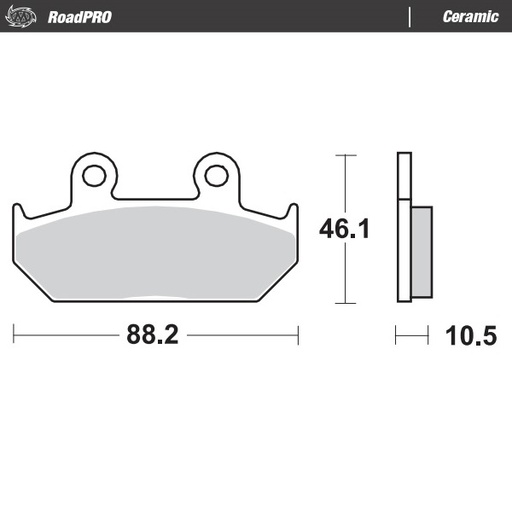 [411304] Moto-Master : Brake pad RoadPro | Ceramic