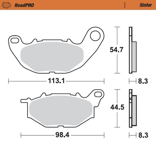 [412501] Moto-Master: Brake pad RoadPro | Sinter front