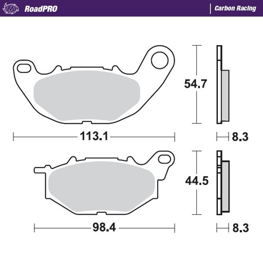 [412506] Moto-Master : Brake pad RoadPro | Carbon Racing