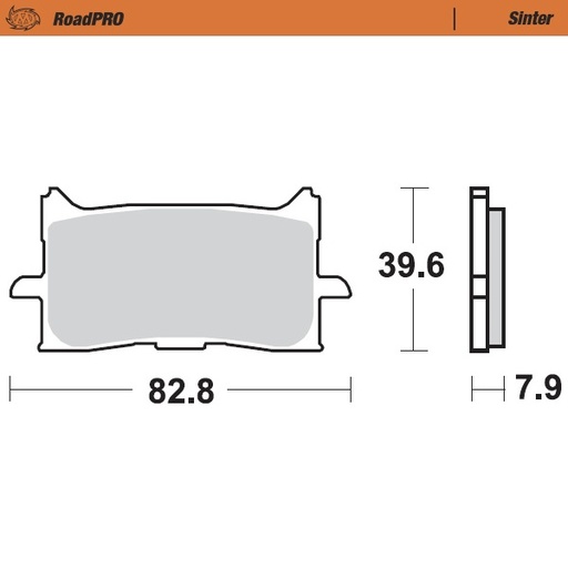[412701] Moto-Master : Brake pad RoadPro | Sinter front
