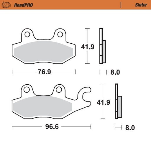 [412803] Moto-Master: Brake pad RoadPro | Scooter