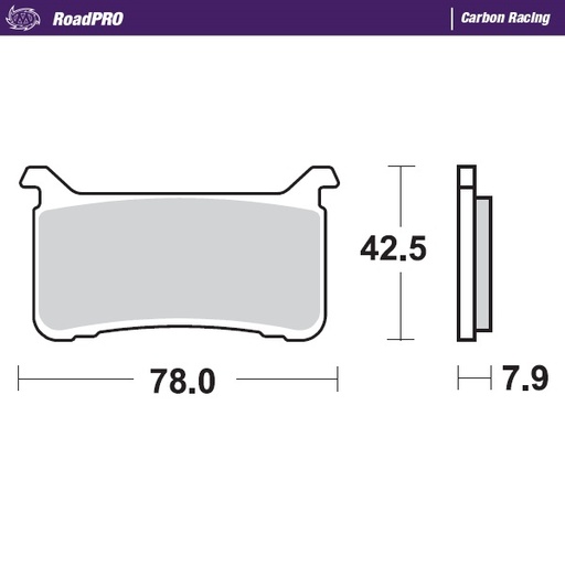 [413106] Moto-Master: Brake pad RoadPro | Carbon Racing