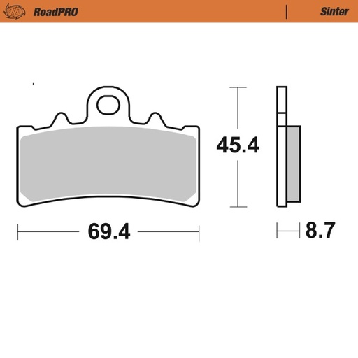 [413203] Moto-Master :  Brake pad RoadPRO Scooter