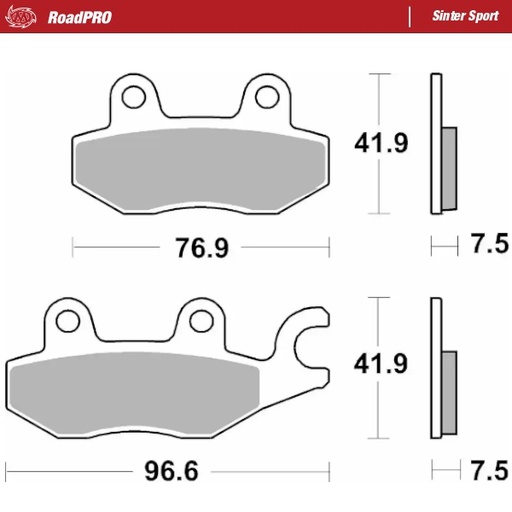 [413705] Moto-Master : Brake pad RoadPro | Sinter Sport