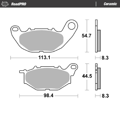 [413904] Moto-Master :  Brake pad RoadPRO Ceramic