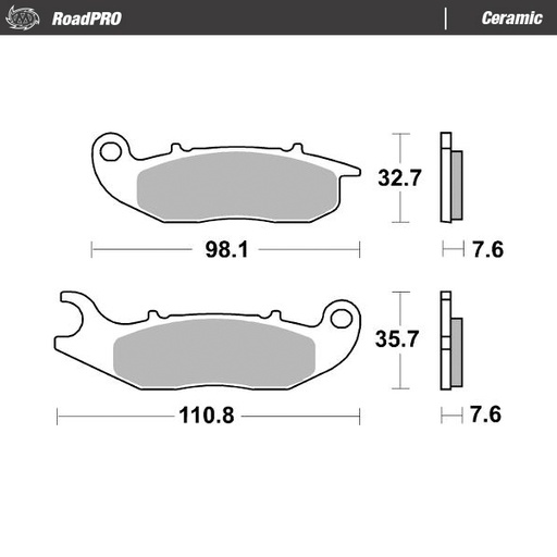 [414104] Moto-Master: Brake pad RoadPro | Ceramic