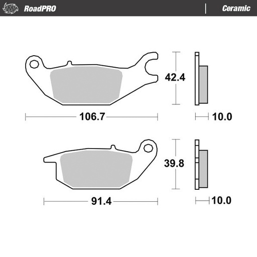 [414204] Moto-Master :  Brake pad RoadPRO Ceramic