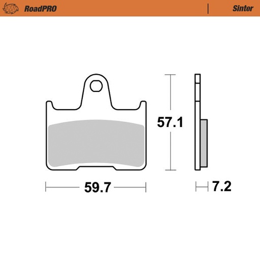 [414402] Moto-Master : Brake pad RoadPro | Sinter rear