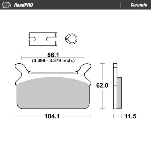 [414704] Moto-Master : Brake pad RoadPro | Ceramic
