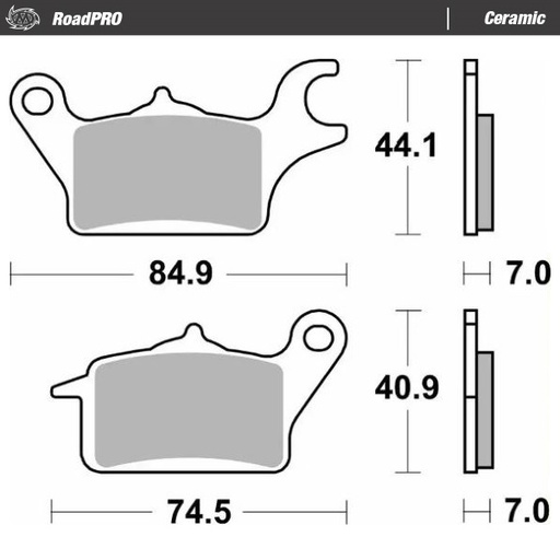 [415804] Moto-Master :  Brake pad RoadPRO Ceramic