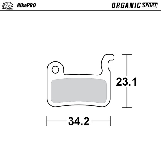 [730142] Brake pad bicycle Organic Sport: Shimano A type