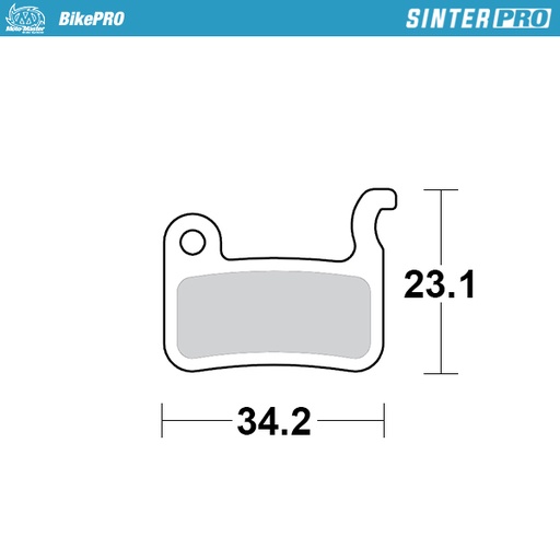 [730146] Moto-Master : Brake pad Bicycle | Sinter Pro | Shimano: A type