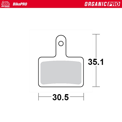 [730233] Brake pad bicycle Organic Pro: Shimano B type