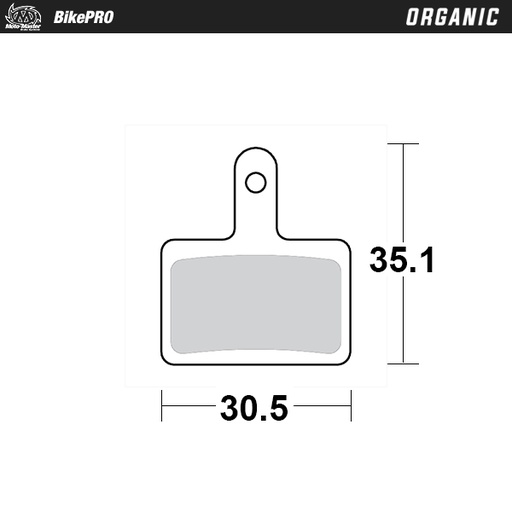 [730241] Brake pad bicycle Organic: Shimano B type