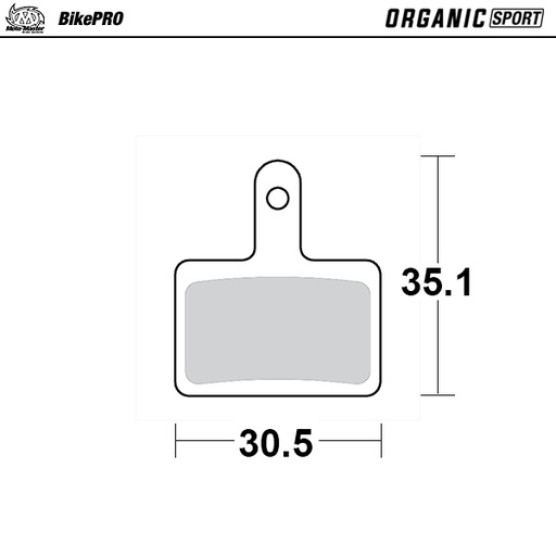 [730242] Brake pad bicycle Organic Sport: Shimano B type